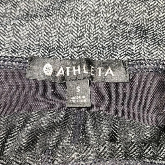 NWT Athleta Womens Heathered Black Mercer Herringbone Tight Pants Small - Picture 4 of 6